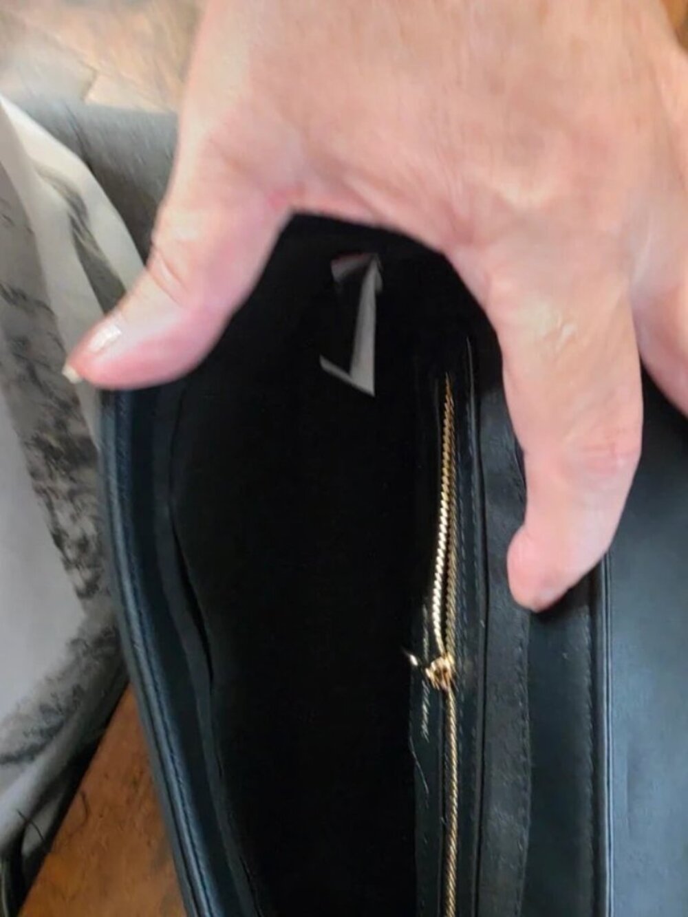 Valentino Orlandi Black Crossbody Bag with Gold Hardware - Picture 11 of 12